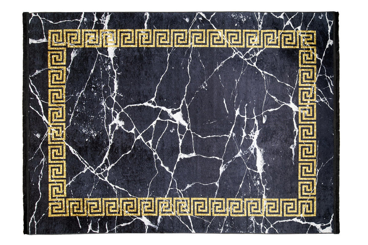 TEPPICH TOSCANA Schwarz 80/150 cm - Schwarz, Textil (80/150cm) - Tapiso