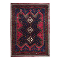 ORIENTTEPPICH handgeknüpft Afshar Blau 242/174 cm Schurwolle - Blau, Textil (174/242cm) - Looma