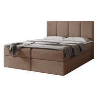 BOXBETT Rebos Boucle - H3 - Braun, Holz/Textil (180/200cm) - MIRJAN24