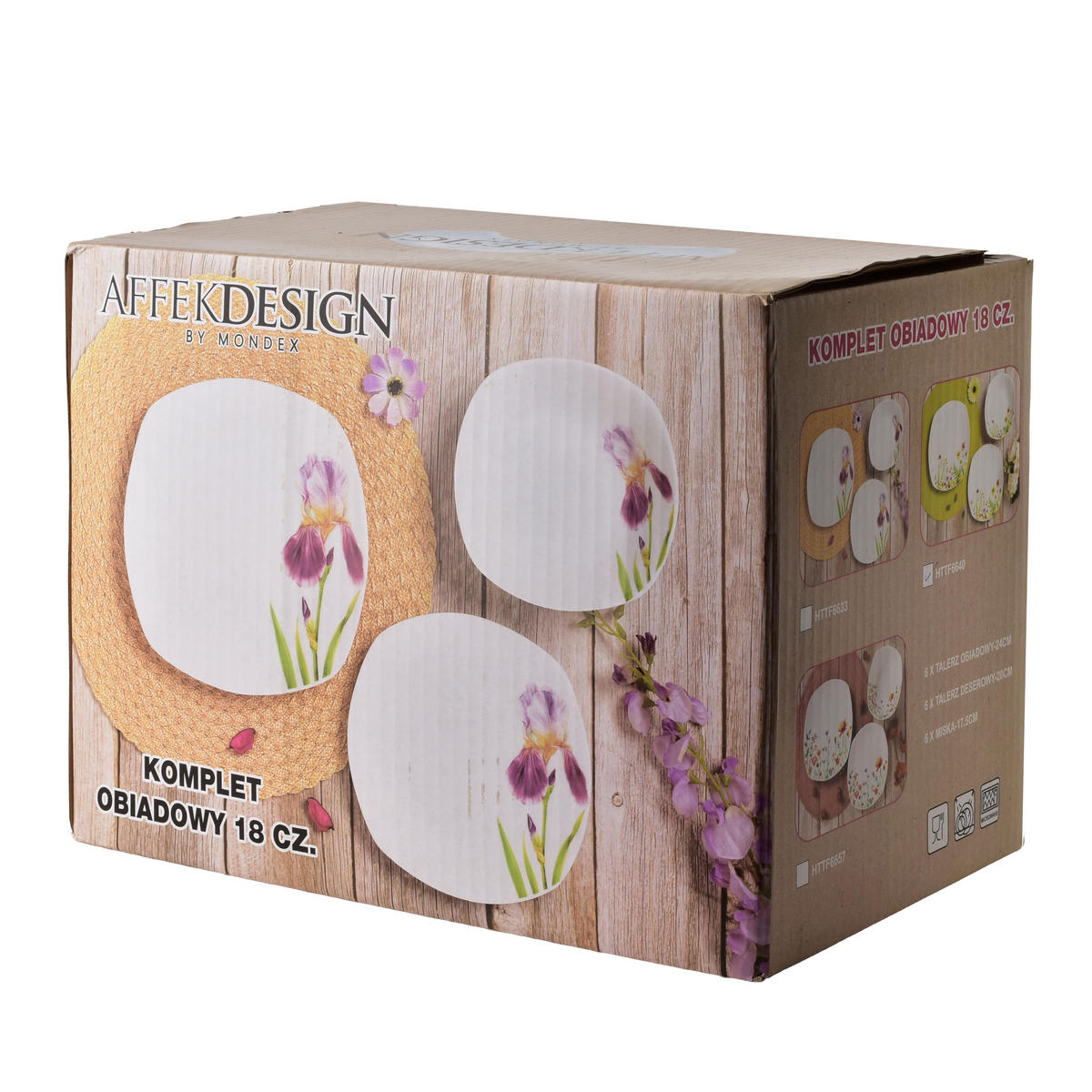 GESCHIRR-SET Lea 18-tlg Bronze 30/30/20cm Porzellan - Dunkelrosa, Keramik (30/20/30cm) - Mondex