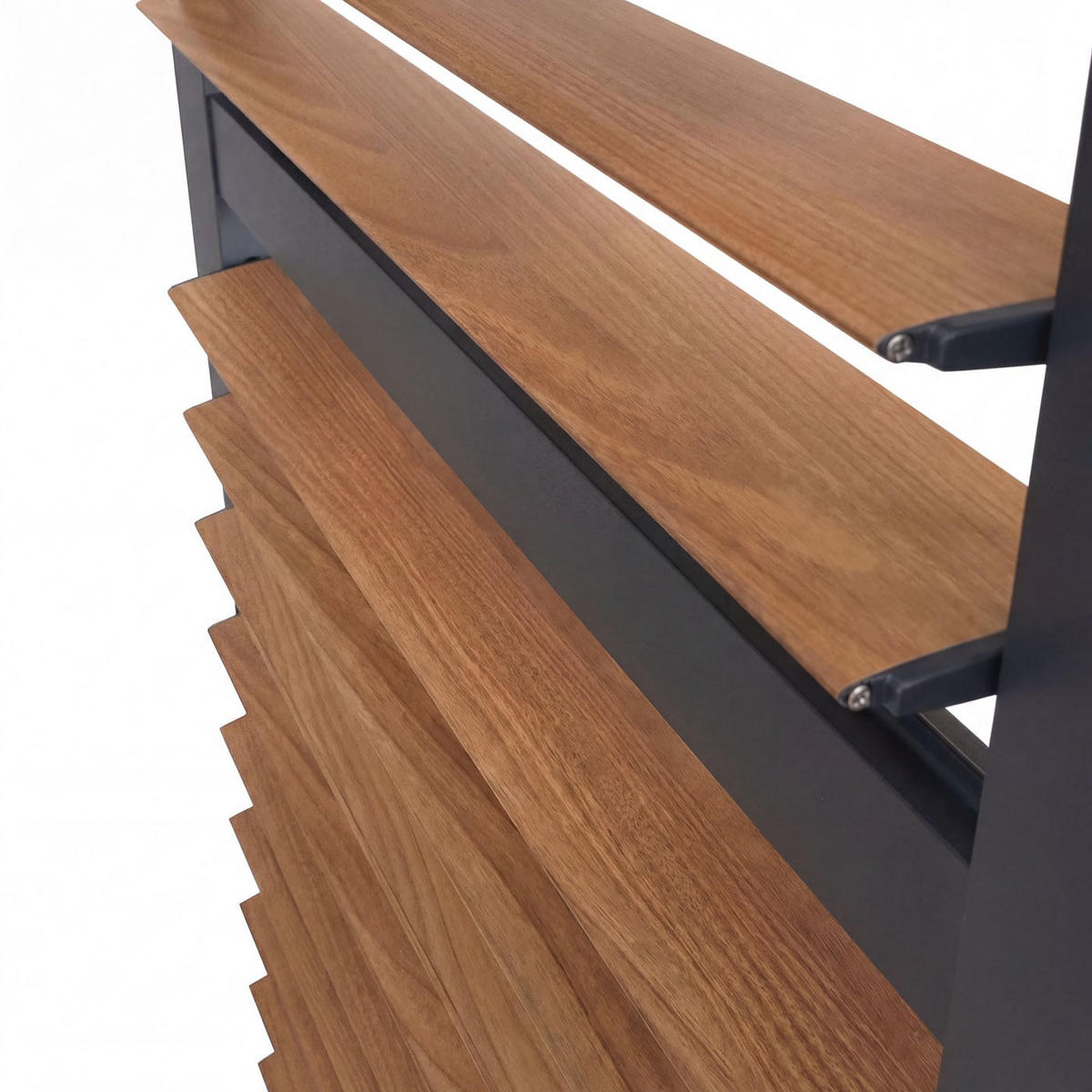 LAMELLENWAND FÜR PERGOLA Anthrazit - Anthrazit, Metall (68/220/3cm) - MCW