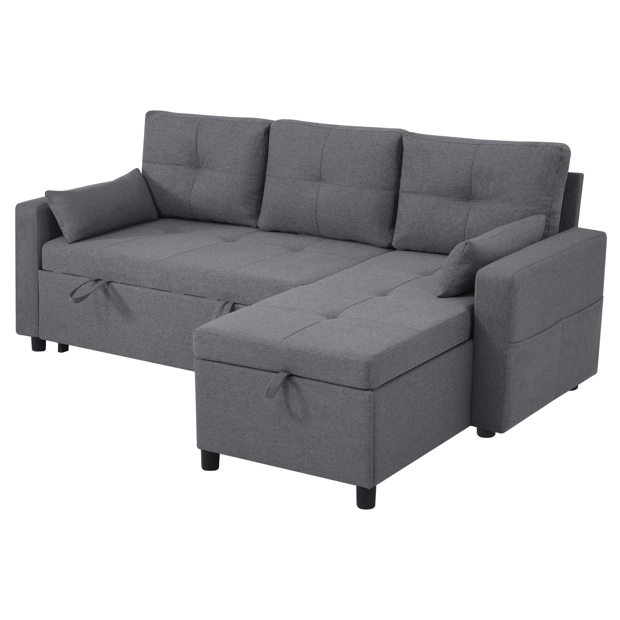 ComfortXL Ecksofa Grau 211x136 cm