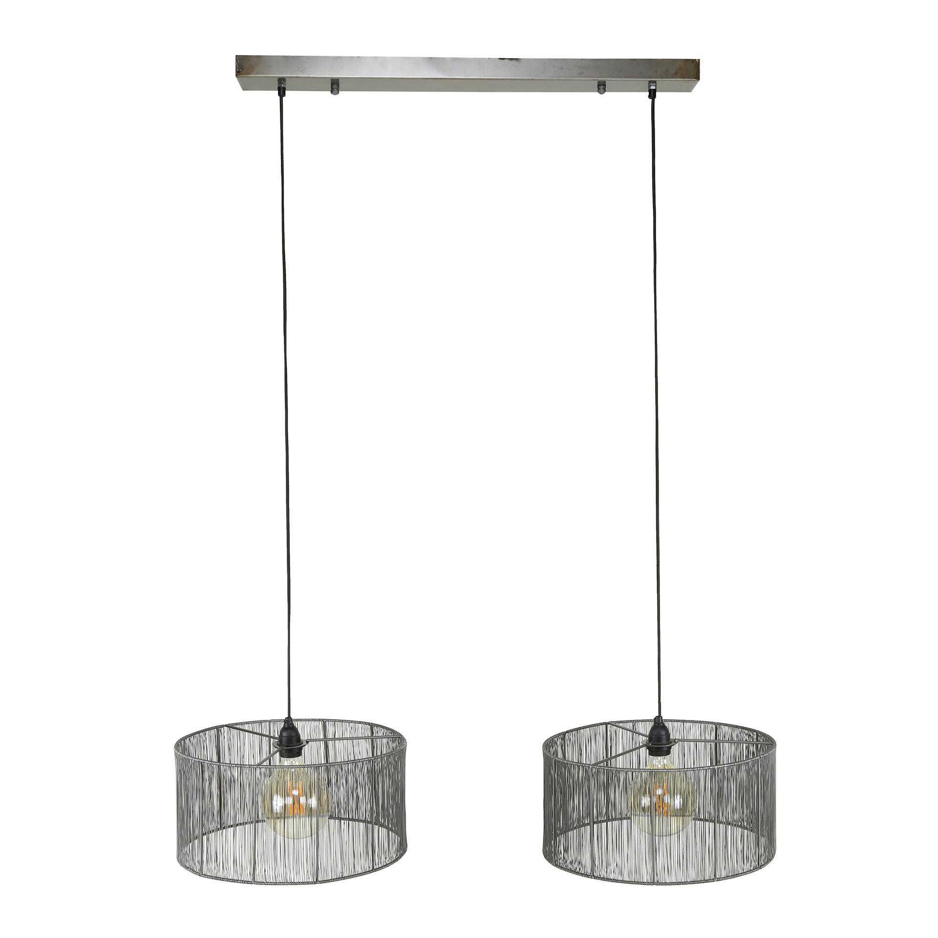 HÄNGELEUCHTE String Grau 120/45/ 150 cm - Grau, Metall (120/45/150cm) - Hoyz Collection