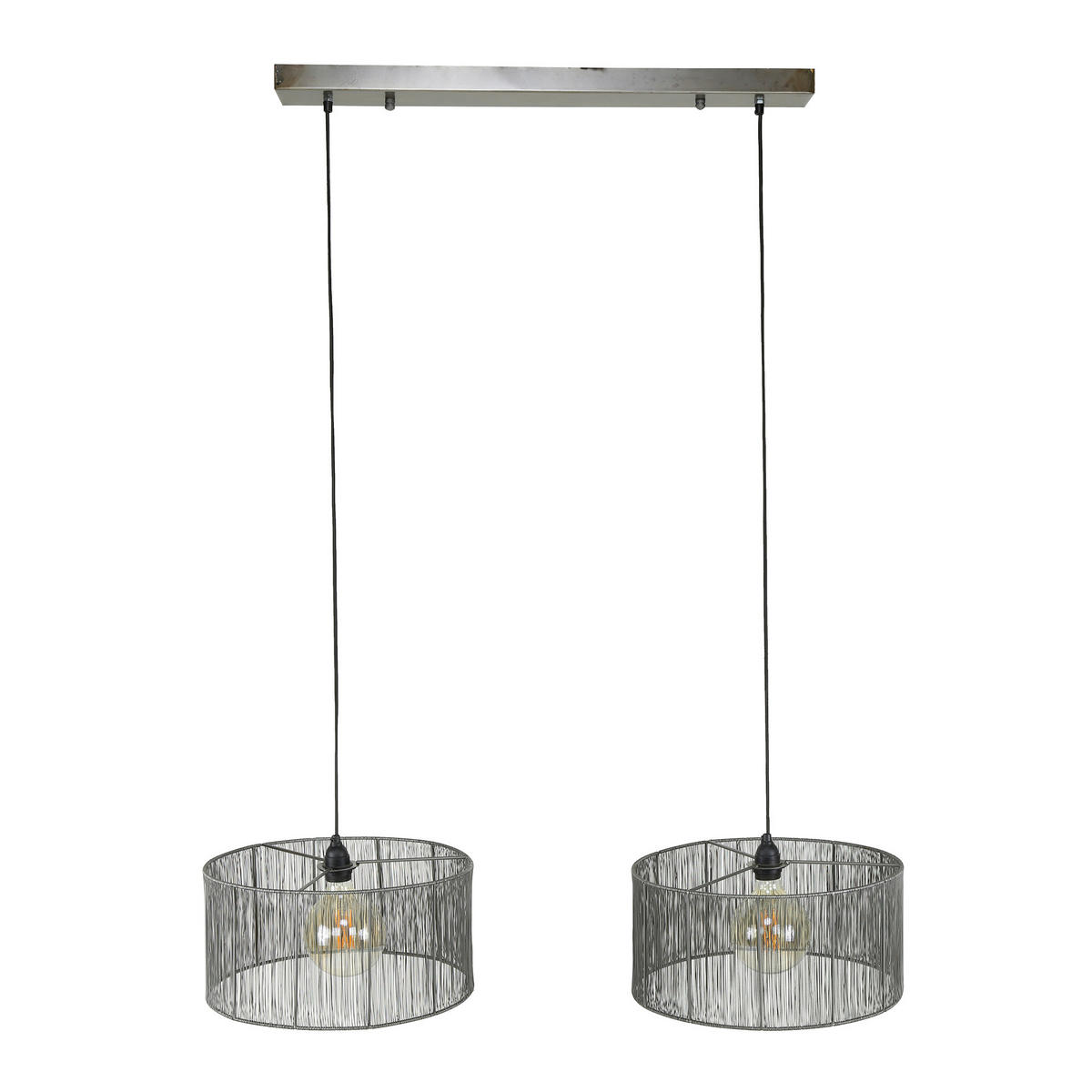 HÄNGELEUCHTE String Grau 120/45/ 150 cm - Grau, Metall (120/45/150cm) - Hoyz Collection