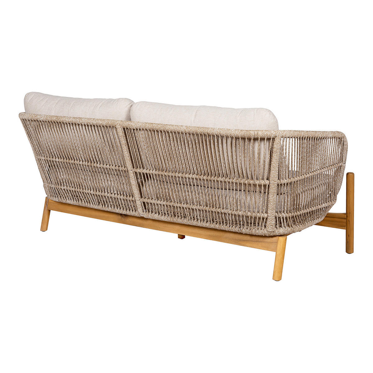 LOUNGECOUCH - Beige - Braun - Polyester - Stahl - 175 x 72 x 79 cm - Beige/Braun, Holz/Textil (175/72/79cm) - home24