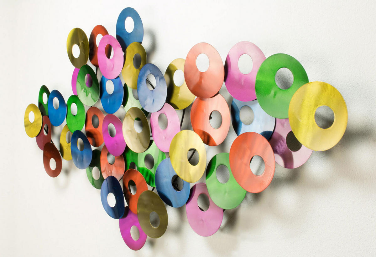 WANDDEKO Bunt 126/67 cm - Multicolor, Metall (2.58/67/7cm) - KUNSTLOFT