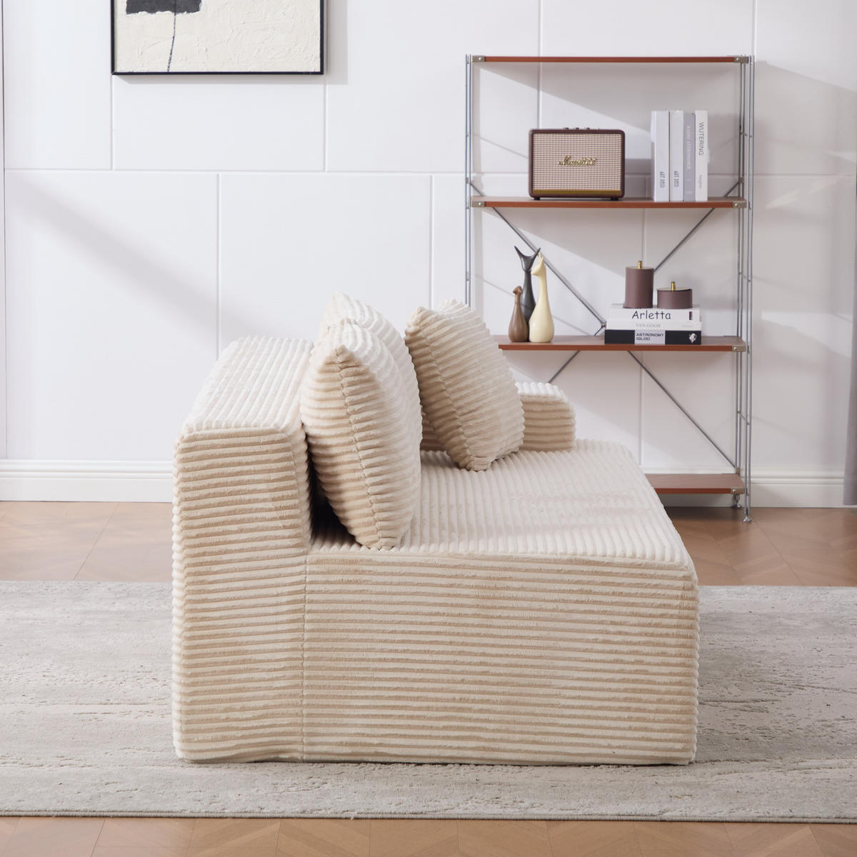 SOFAELEMENT 172/99/74.5 cm Elfenbein mit rutschfestem Boden - Ecru, Textil (99/74.5/172cm) - Oxeza