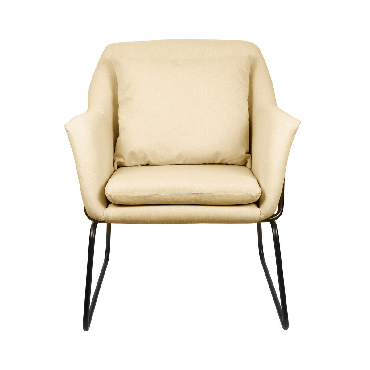 LOUNGESESSEL JOSIE Stoffbezug Beige - Beige/Schwarz, Textil (68/82/64cm) - SVITA
