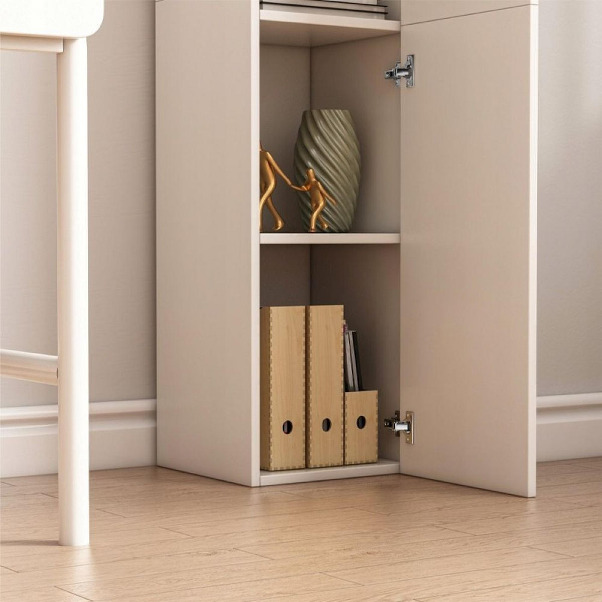 BÜCHERREGAL, weiß 31/30/174 cm - Weiß, Holzwerkstoff (31/174/30cm)