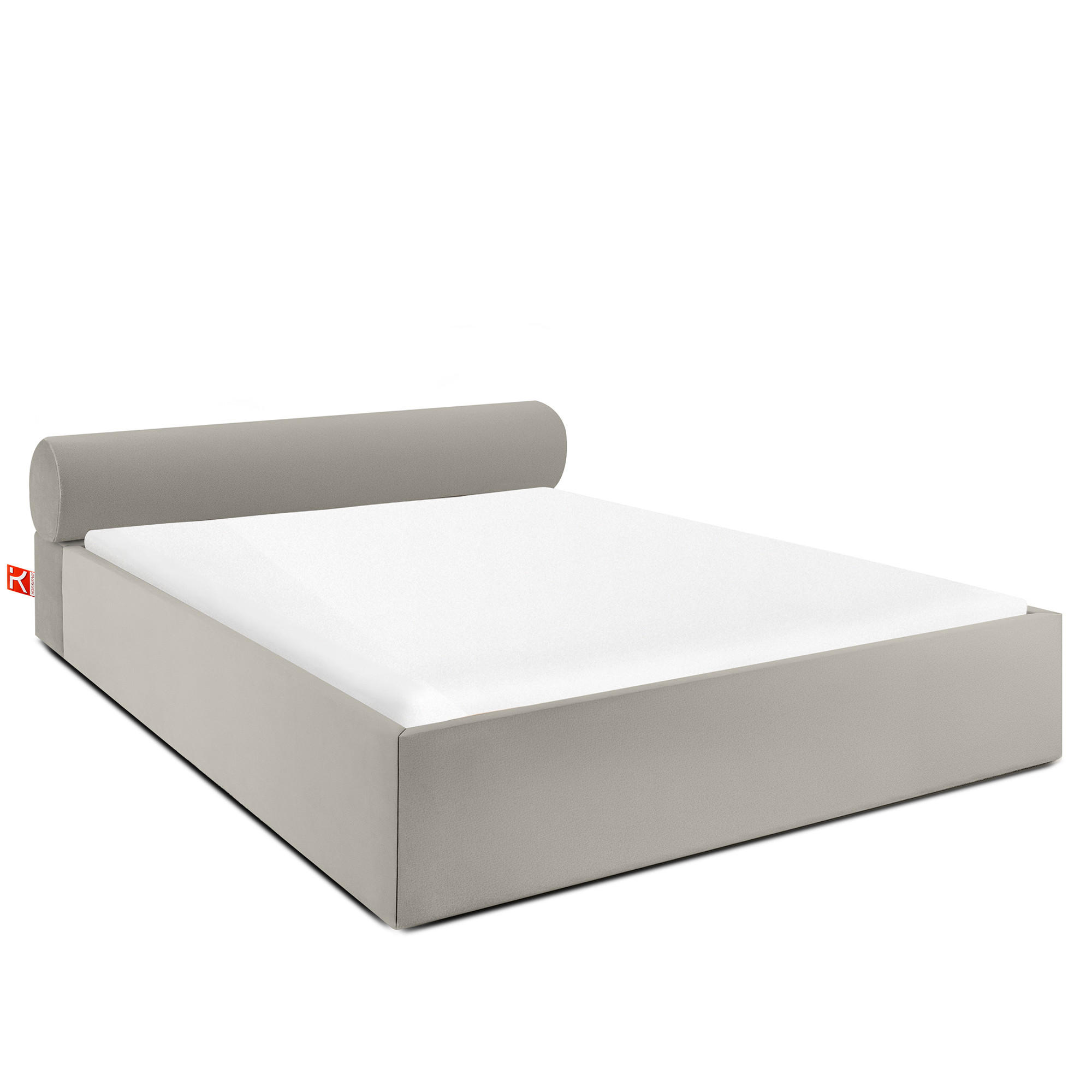 POLSTERBETT LUNEO - Creme/Schwarz, Holz/Holzwerkstoff (162/204cm) - KONSIMO®