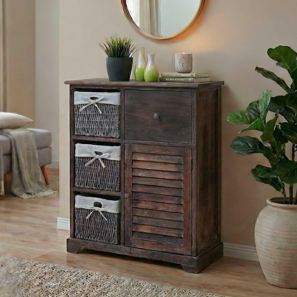 KOMMODE Braun - Braun, Holz (60/80/30cm) - MCW