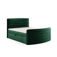 BOXBETT Ambra In Elisa Velvet - Grün, Holzwerkstoff/Textil (140/200cm) - Fun Möbel