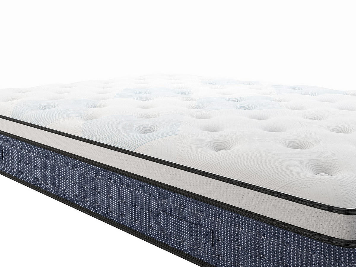 STANDARDMATRATZE - 2 Personen - stoff - weiß Varno - Weiß, Textil (140/190cm) - Vente-Unique