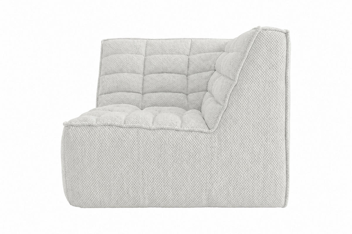 ROHOVÝ MODUL, plyšová tkanina Pop, Béžová, LAZY - béžová, dřevo (93/76/93cm) - Kaiser Möbel