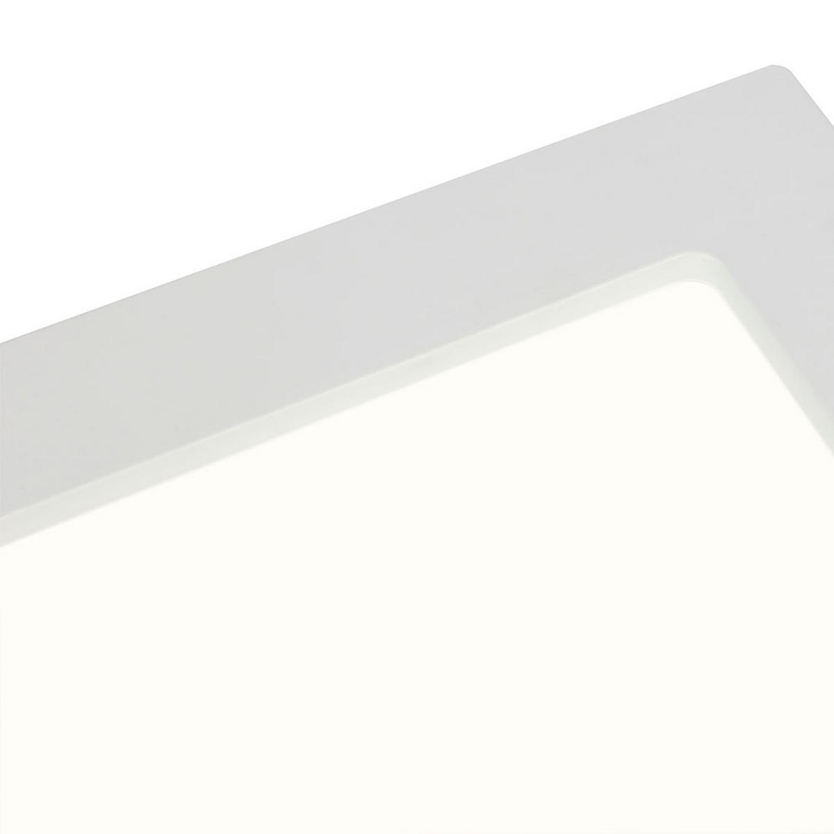 LED DECKENLEUCHTE Svenja Weiß Kunststoff - Weiß, Kunststoff (17.2/17.2/3.5cm) - Globo Lighting