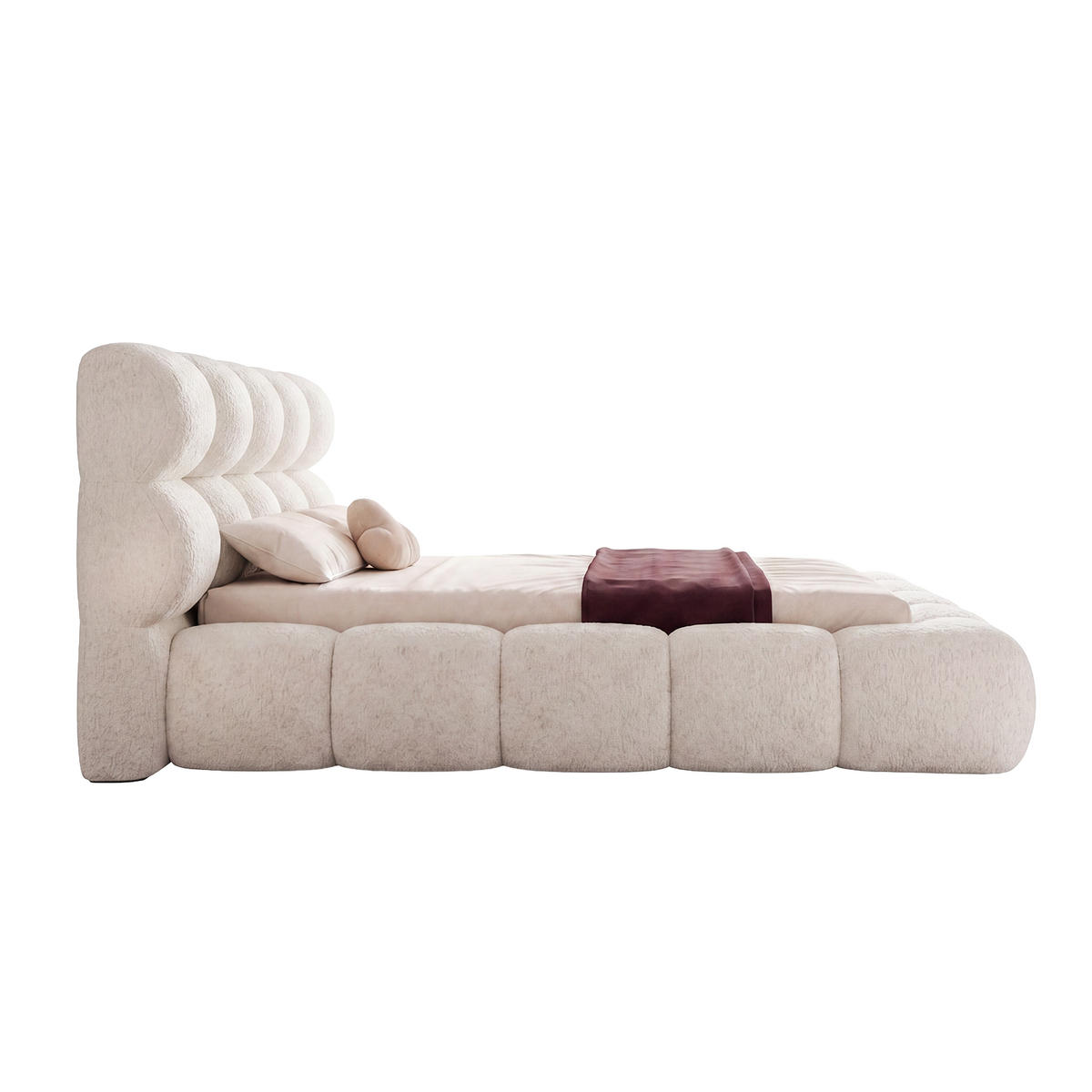 POLSTERBETT FERAGU 120x200 cm, Creme - Creme, Textil (200/120cm) - Fedve