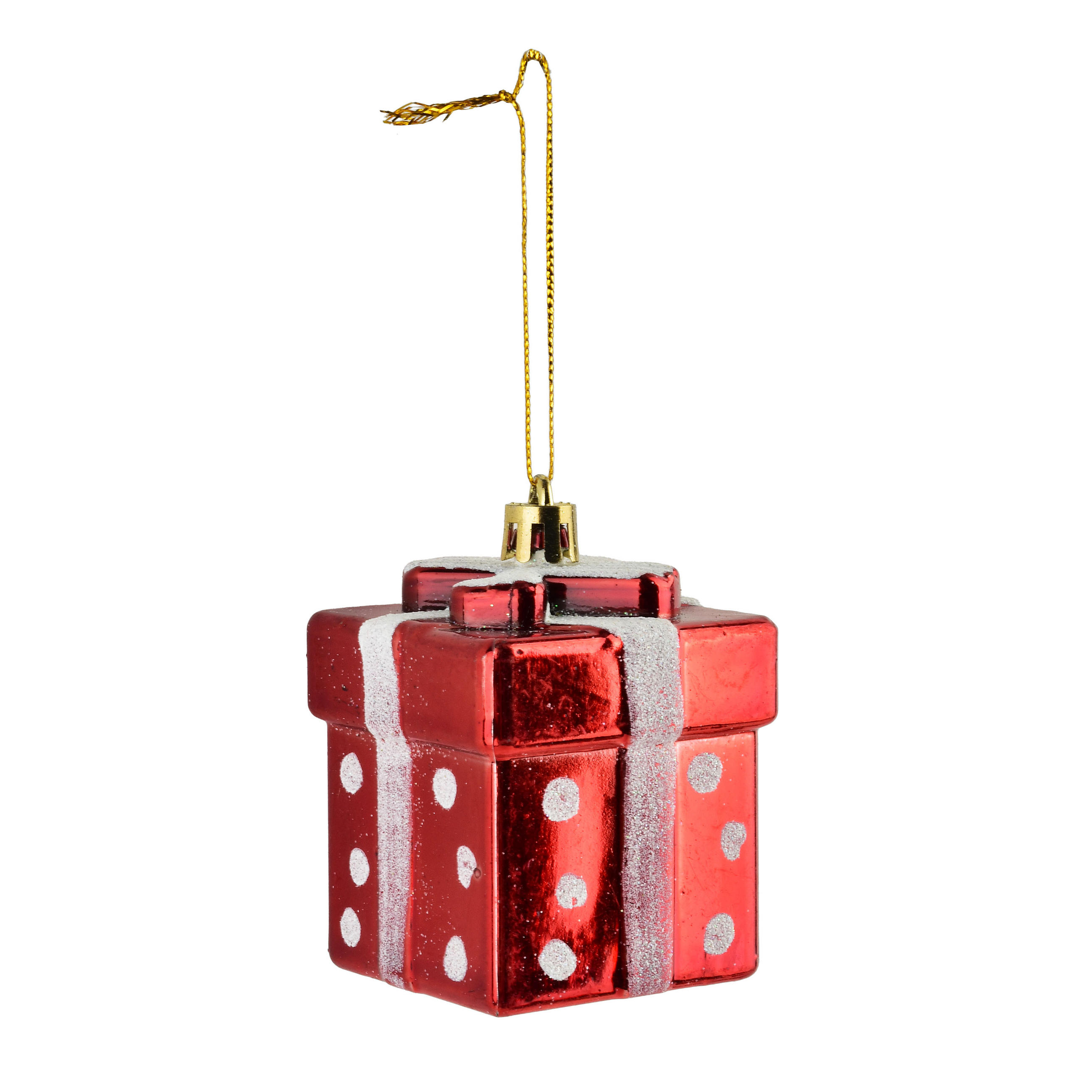 CHRISTBAUMKUGEL Santa Lila 3er Set Rot 5x5x5 cm Kunststoff - Rot, Kunststoff (5/5/5cm) - Mondex