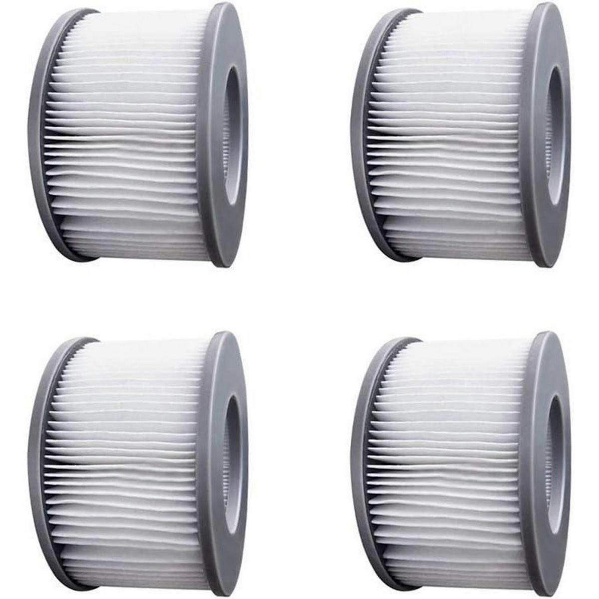 FILTERKARTUSCHEN 4er Set für Whirlpool MSPA ab 2020 - Grau, Kunststoff (7/6/11cm)