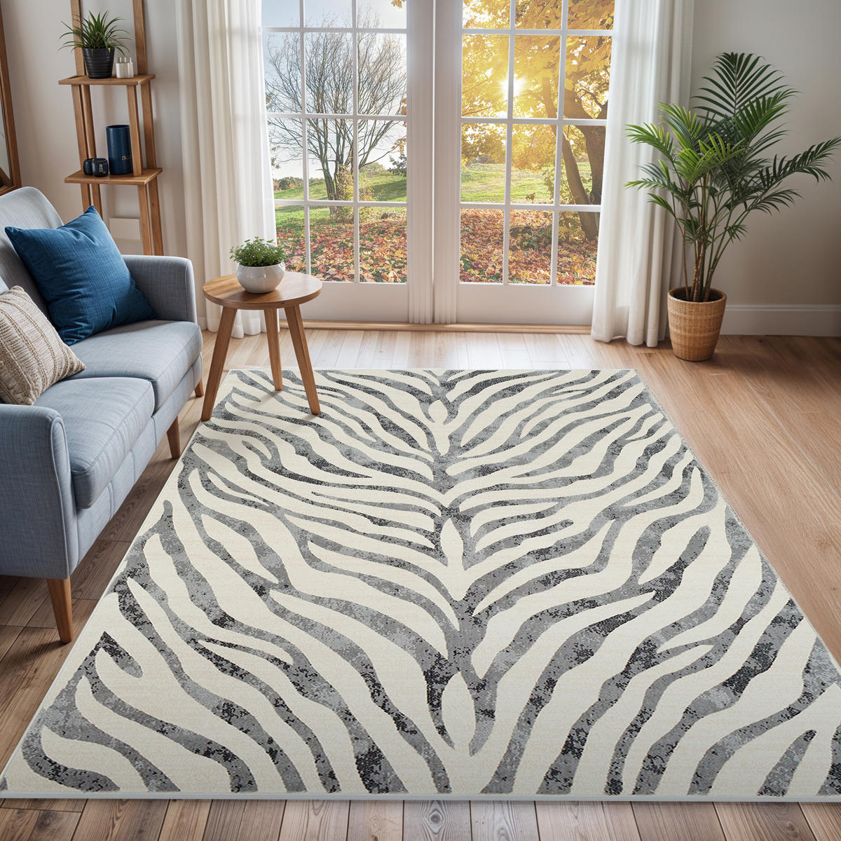 KURZFLORTEPPICH 120x170 cm Grau - Grau, Textil (140/200cm) - LIVABLISS