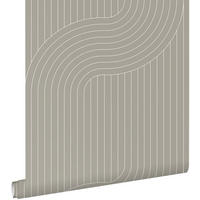TAPETE grafische Linien 50 x 900 cm - Grau, Papier (50/900cm) - ESTAhome