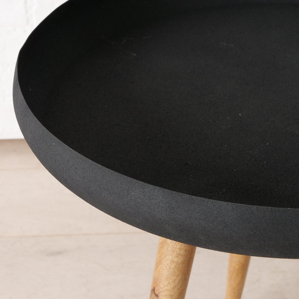 LOFT-KAFFEETISCHE mit schwarzer Platte Masdour Schwarz - Schwarz, Holz (51/51/60cm) - Boltze Home
