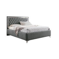 POLSTERBETT ARONA - Dunkelgrau, Textil (120/200cm) - Meblini