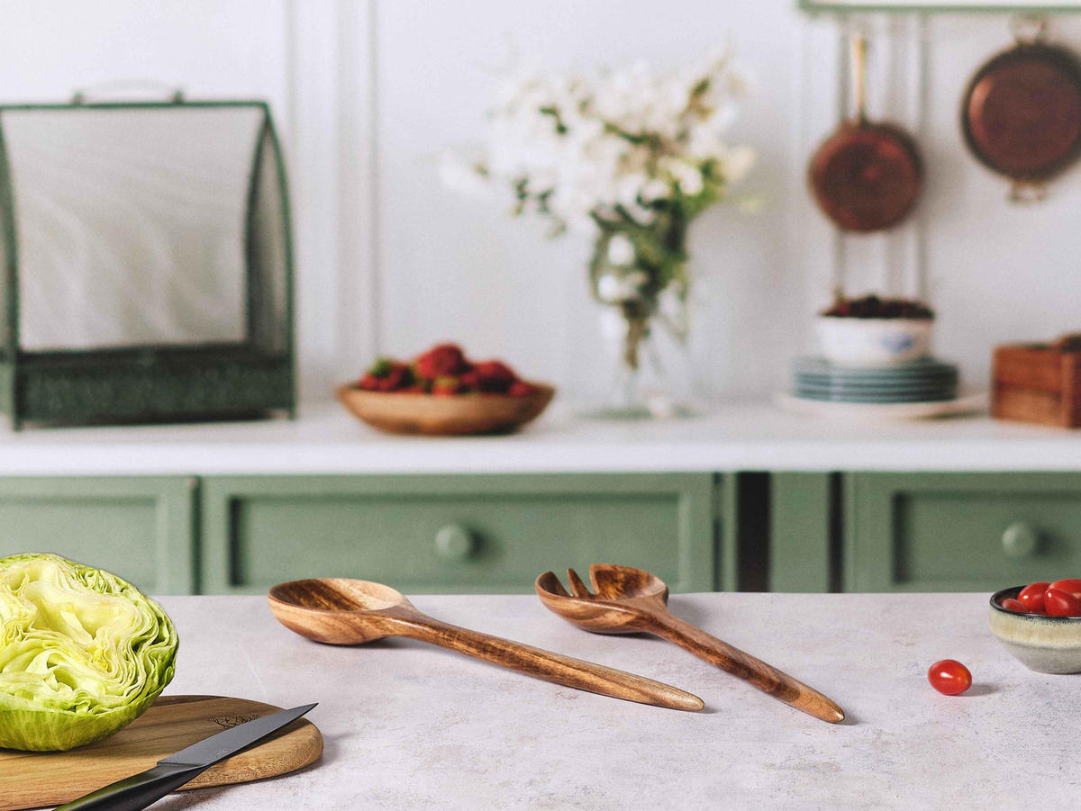 SALATBESTECK aus Akazienholz ROLF - Braun, Holz (32cm) - Björn
