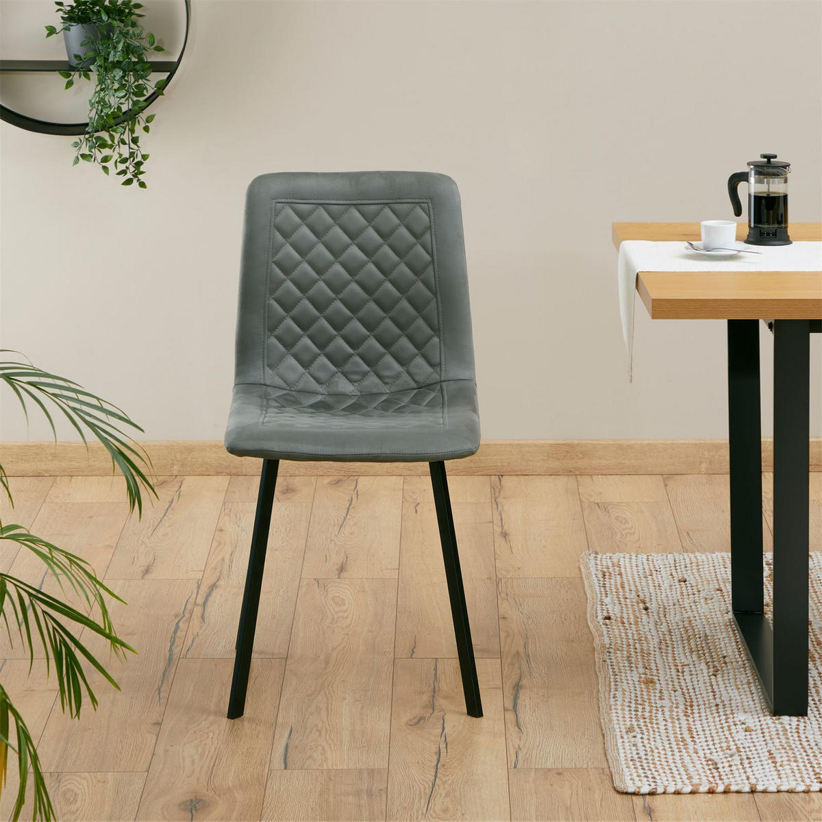 ESSZIMMERSTUHL TERNI 4ER-SET - Grün, Textil (44/88/54cm) - CARO-Möbel