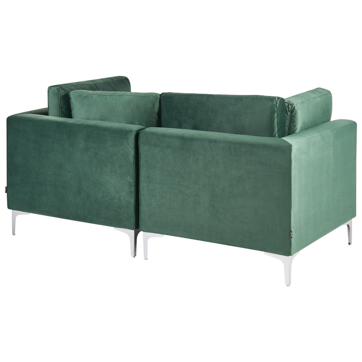 MODULÁRNÍ POHOVKA 2-místná Zelená Sametová látka Evja - zelená barva, textil (170/84/85cm) - Beliani