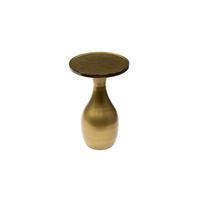 BEISTELLTISCH MOKKA Gold Glas - Goldfarben, Glas/Metall (30/30/45cm) - KAWOLA