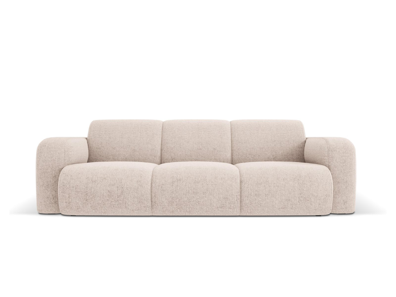 SOFA Molino aus Chenille-Stoff beige 3 Sitzplätze - Beige, Textil (95/72/235cm) - Micadoni