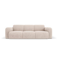 SOFA Molino aus Chenille-Stoff beige 3 Sitzplätze - Beige, Textil (95/72/235cm) - Micadoni