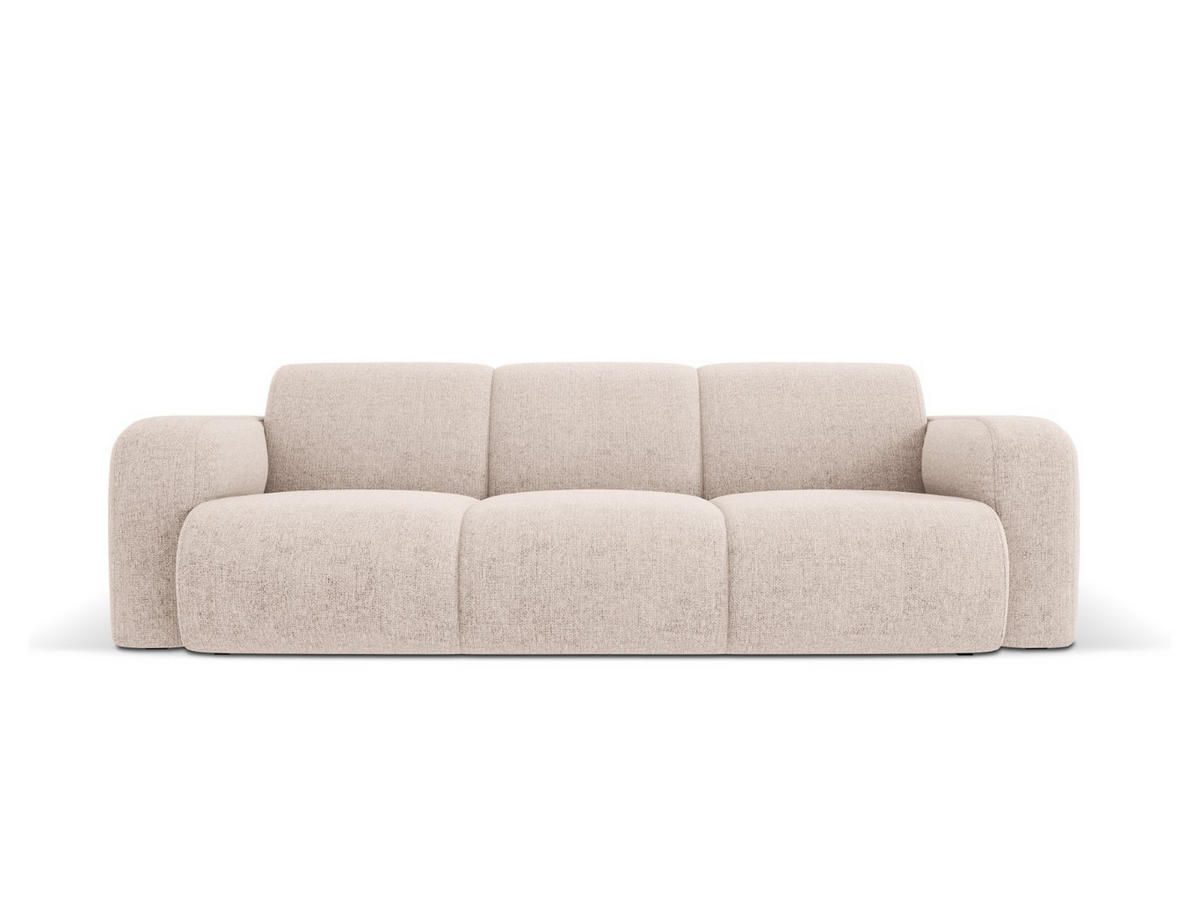 SOFA Molino aus Chenille-Stoff beige 3 Sitzplätze - Beige, Textil (95/72/235cm) - Micadoni