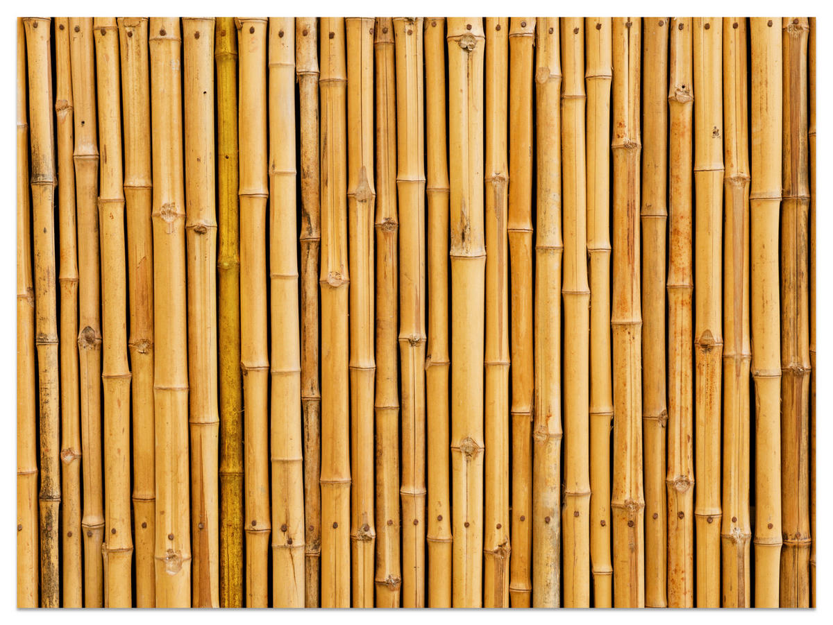 FOTOTAPETA Pre Kuchyňu Bambusová Imitácia Hnedá Stena Rustikálna 250 x 175 cm - oranžová/hnedá, papier (250/175cm) - Muralo