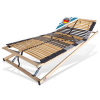 LATTENROST 42 Leisten 70x200cm 8,5 cm Hoch Verstellbar 7 Zonen bis 200 kg - Buchefarben/Naturfarben, Holz (70/200cm) - Matratzen Perfekt