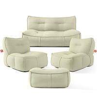 GARTENLOUNGE-SET LOVIA, Möbel-Set, Hellgrün/Weiß - Hellgrün, Textil - KONSIMO®