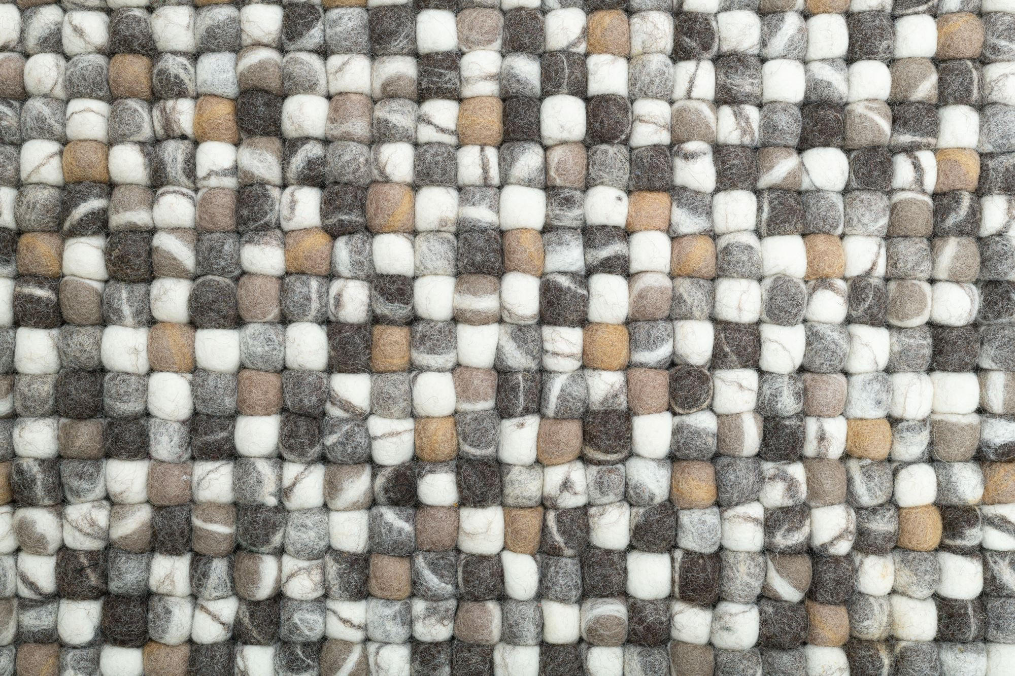 Thumbnail - Theko Filzteppich, Natur, Textil, Abstrakt, Quadratisch, 34x34 cm, für Fußbodenheizung geeignet, Teppiche & Böden, Teppi...