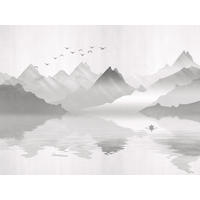 FOTOTAPETE Berglandschaft 375 x 270 cm - Schwarz, Papier (375/270cm) - Sanders & Sanders