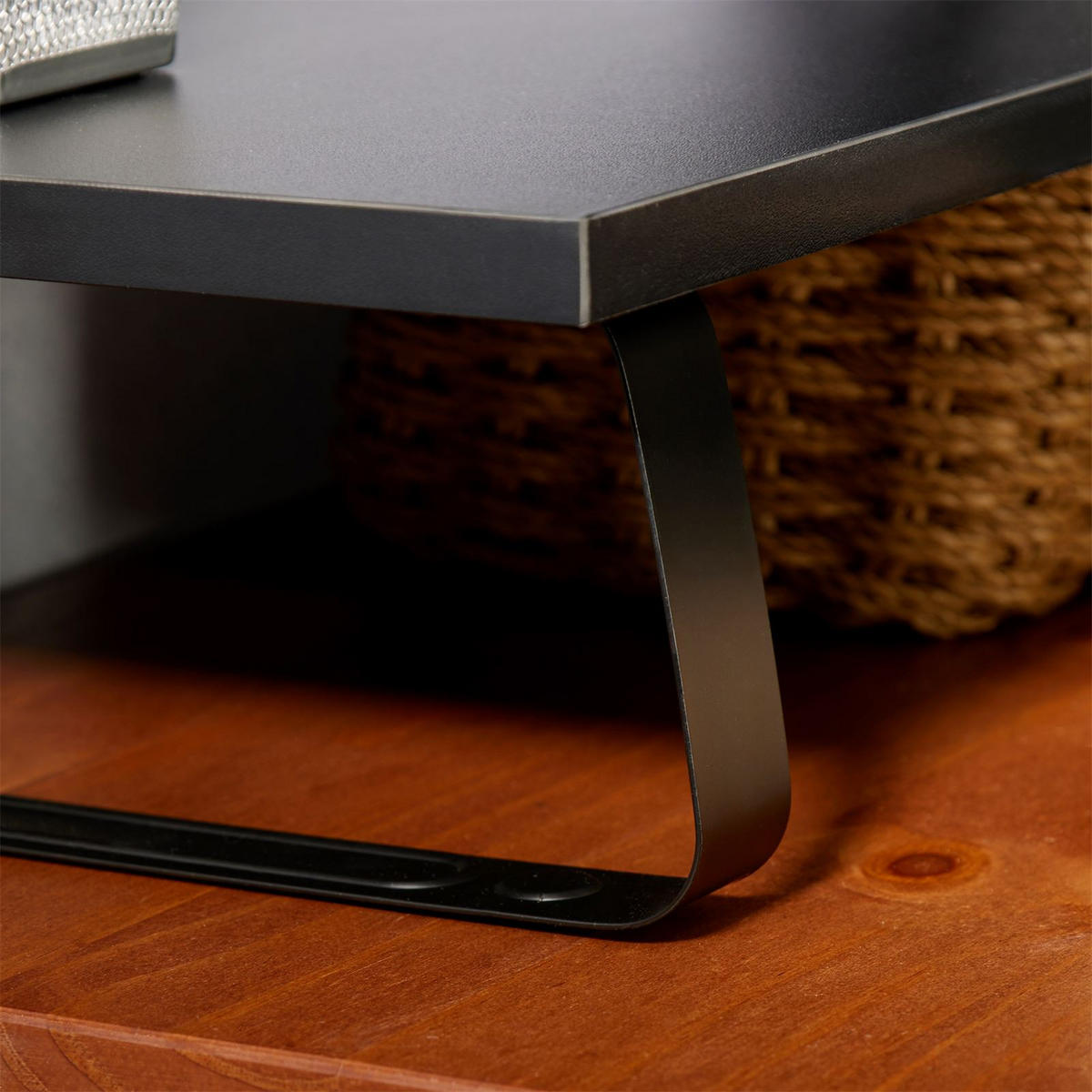 MONITORSTÄNDER MILFORD - Schwarz, Holzwerkstoff/Metall (26/100/12cm) - CARO-Möbel