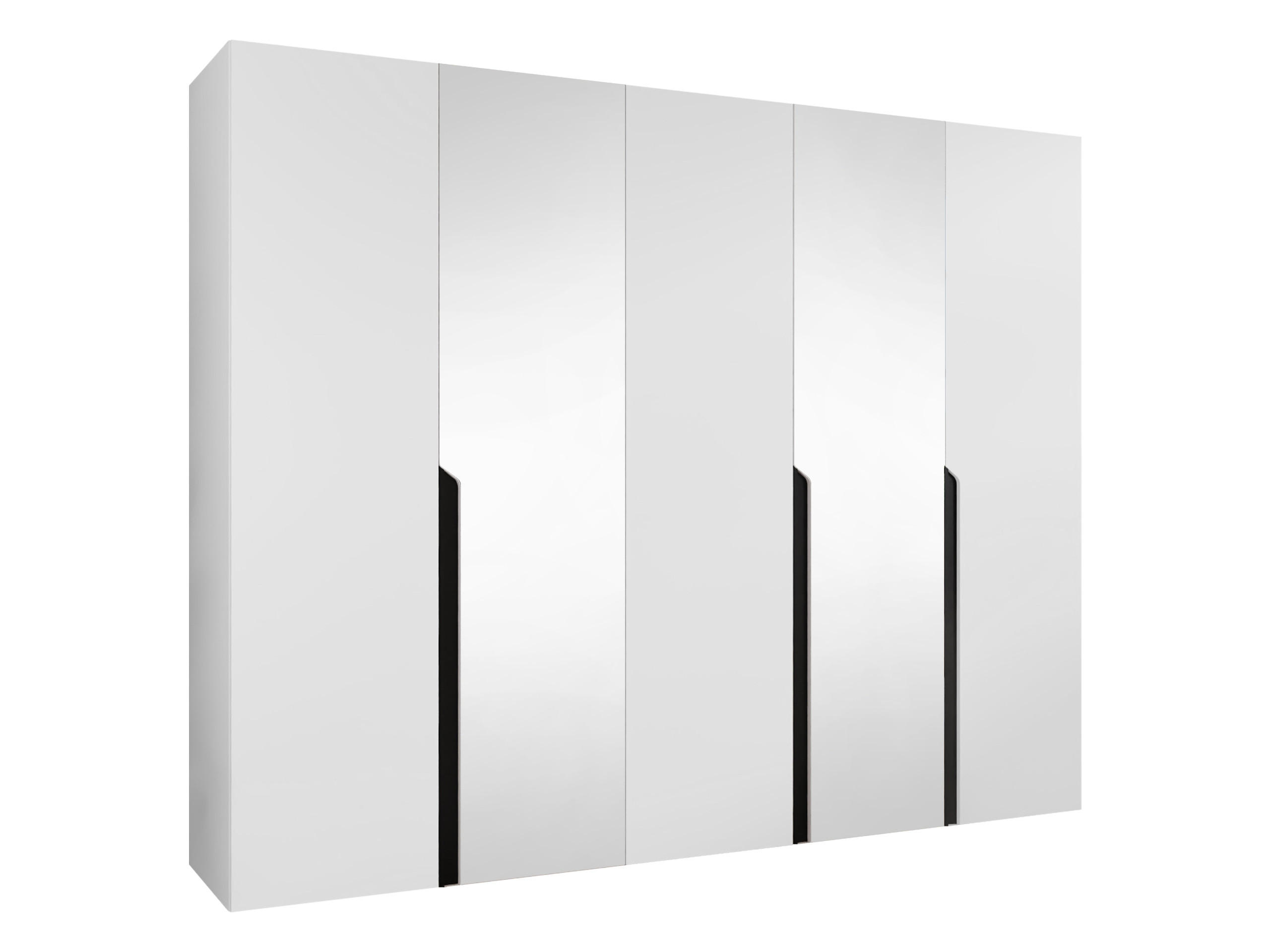 DREHTÜRENSCHRANK Mila II 250 - Schwarz/Weiß, Holzwerkstoff/Kunststoff (250/202/52cm) - MIRJAN24