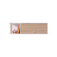 WANDREGAL Figo mit 1 Tür und 1 Regale - Weiß/Eiche Artisan, Holzwerkstoff (125/35/25cm) - Beautysofa