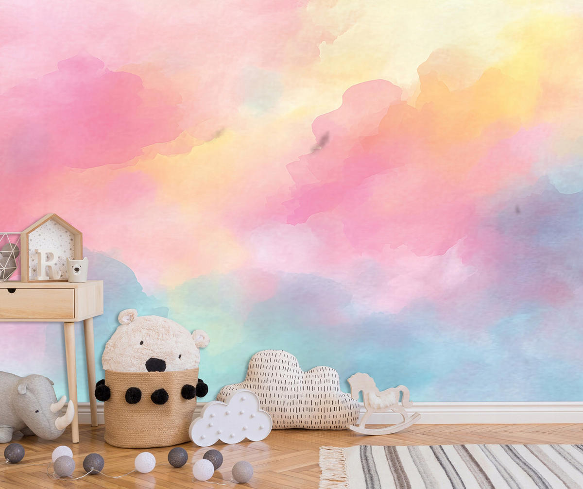 FOTOTAPETE Mädchen Pastell Rosa 200x140 cm - Multicolor, Papier (200/140cm) - Wallarena