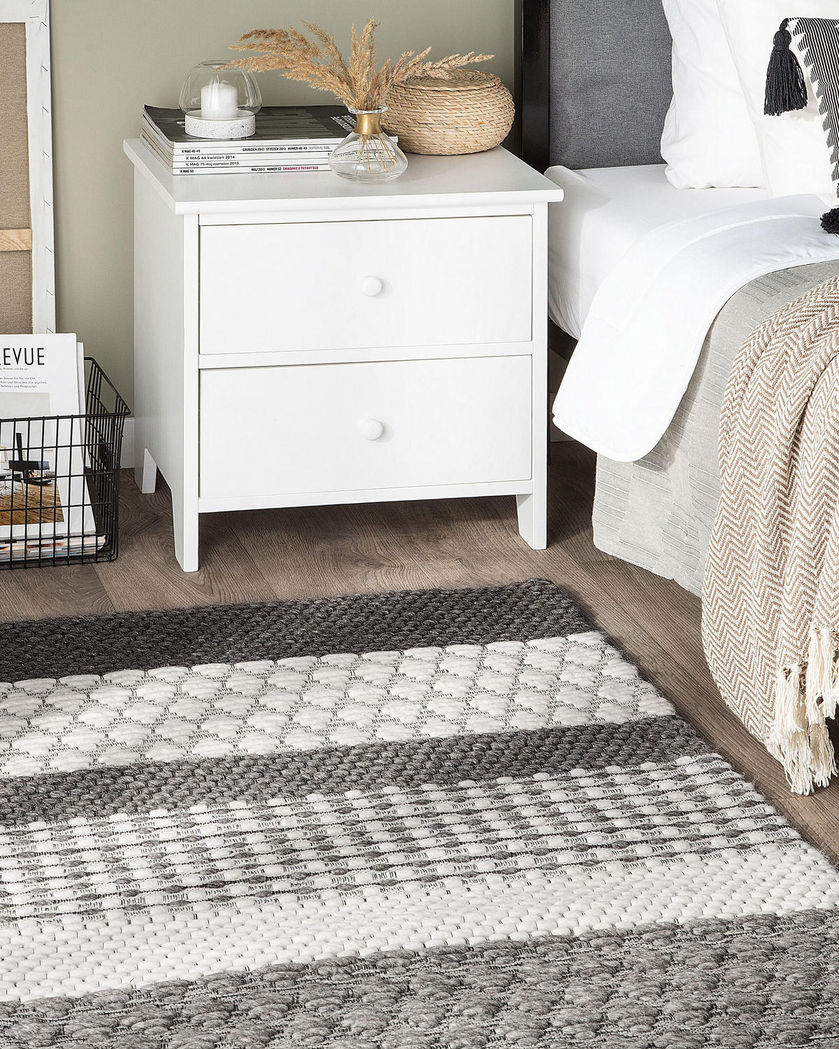 KURZFLOR-TEPPICH Akkaya 150/80 cm - Grau, Textil (80/150cm) - Beliani