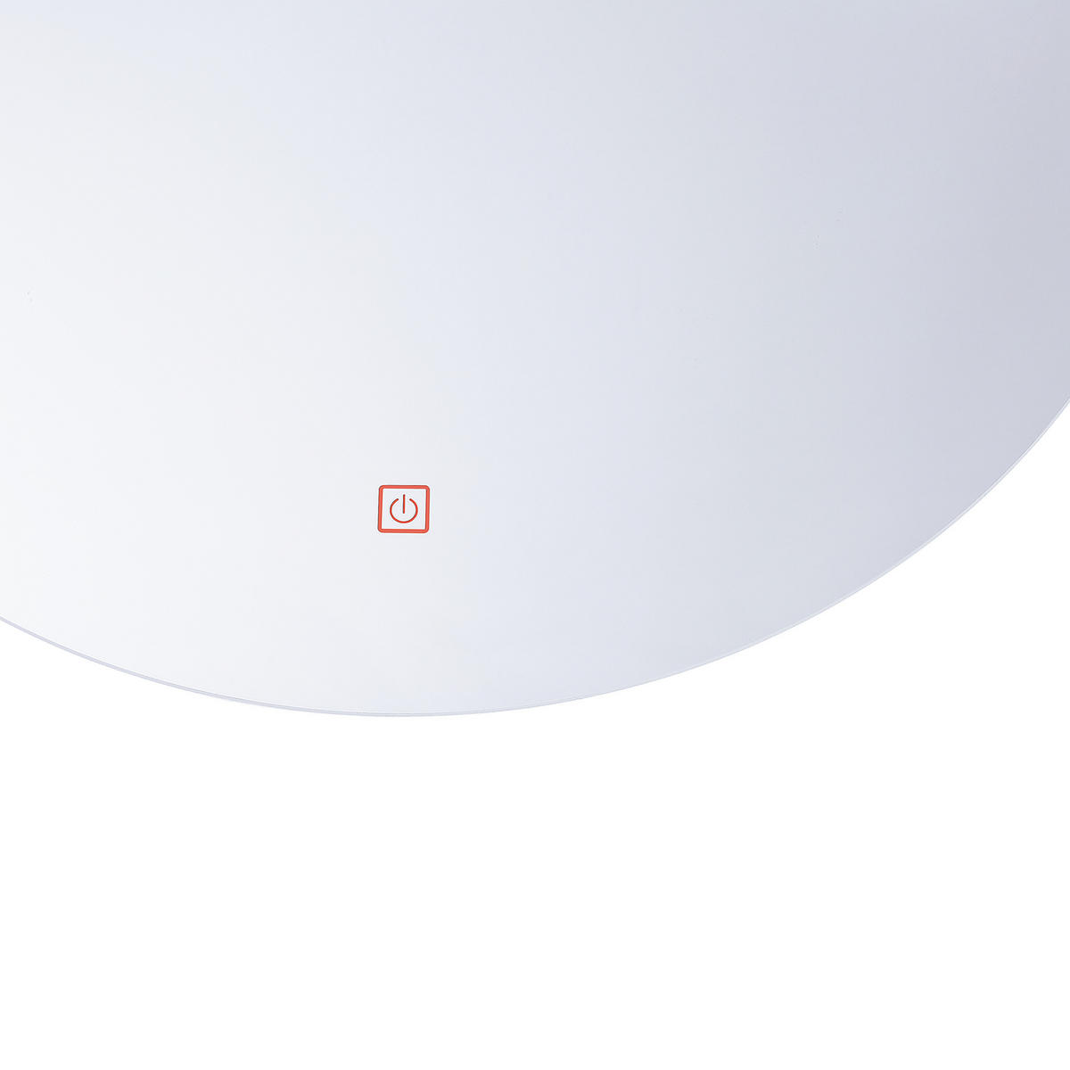 BADSPIEGEL mit LED-Beleuchtung rund 60 cm Callac - Silberfarben, Glas (60/60/3cm) - Beliani