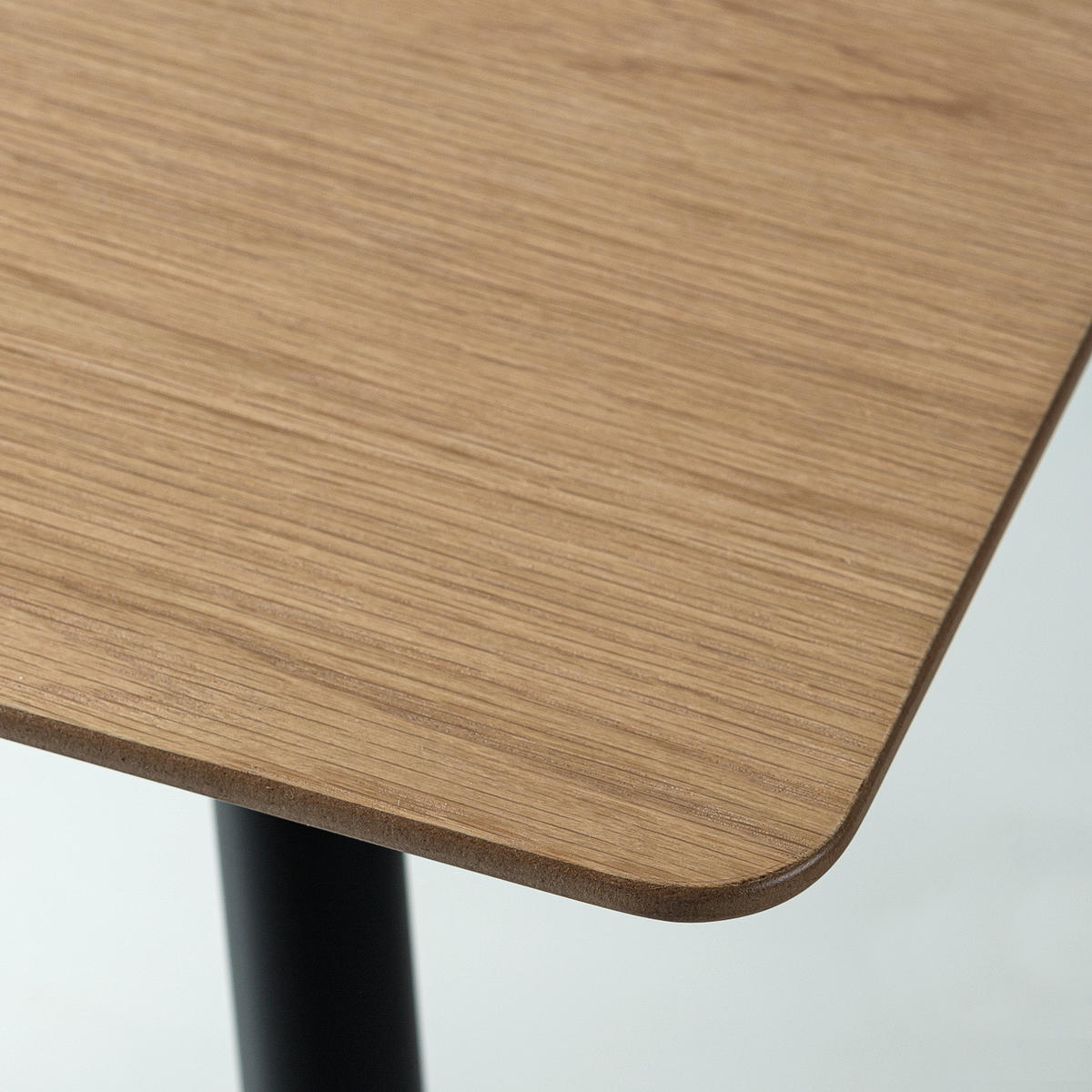 ESSTISCH - Eiche / Schwarz - Eichefarben, Holzwerkstoff/Metall (80/120/75cm) - home24