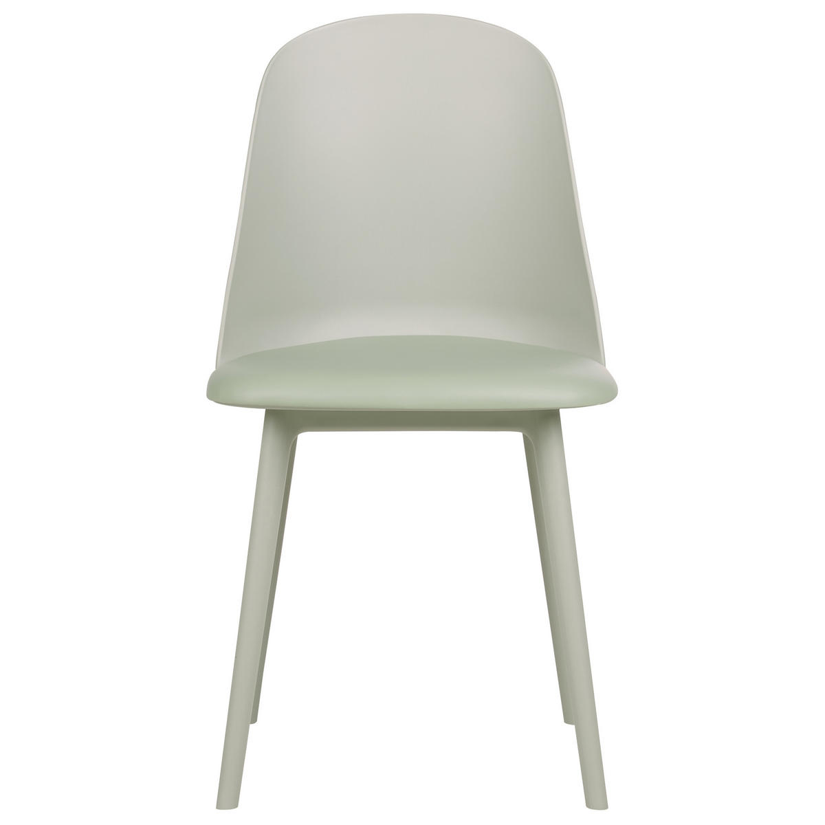 ESSZIMMERSTUHL 2er-Set Kunststoff/Kunstleder hellgrün Fomby - Grün, Kunststoff (45/82/43cm) - Beliani