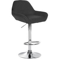 BARHOCKER Stoff dunkelgrau - Chromfarben/Dunkelgrau, Textil/Metall (51/89/52cm) - CLP
