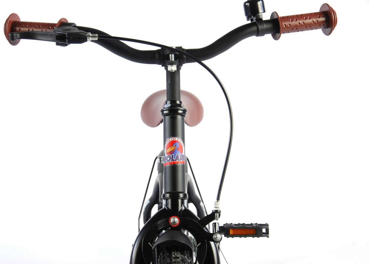 KINDERFAHRRAD Black Cruiser - Jungen - 14 Zoll - Rücktritt + Handbremse - Schwarz - Schwarz, Metall (57cm) - TPFSports