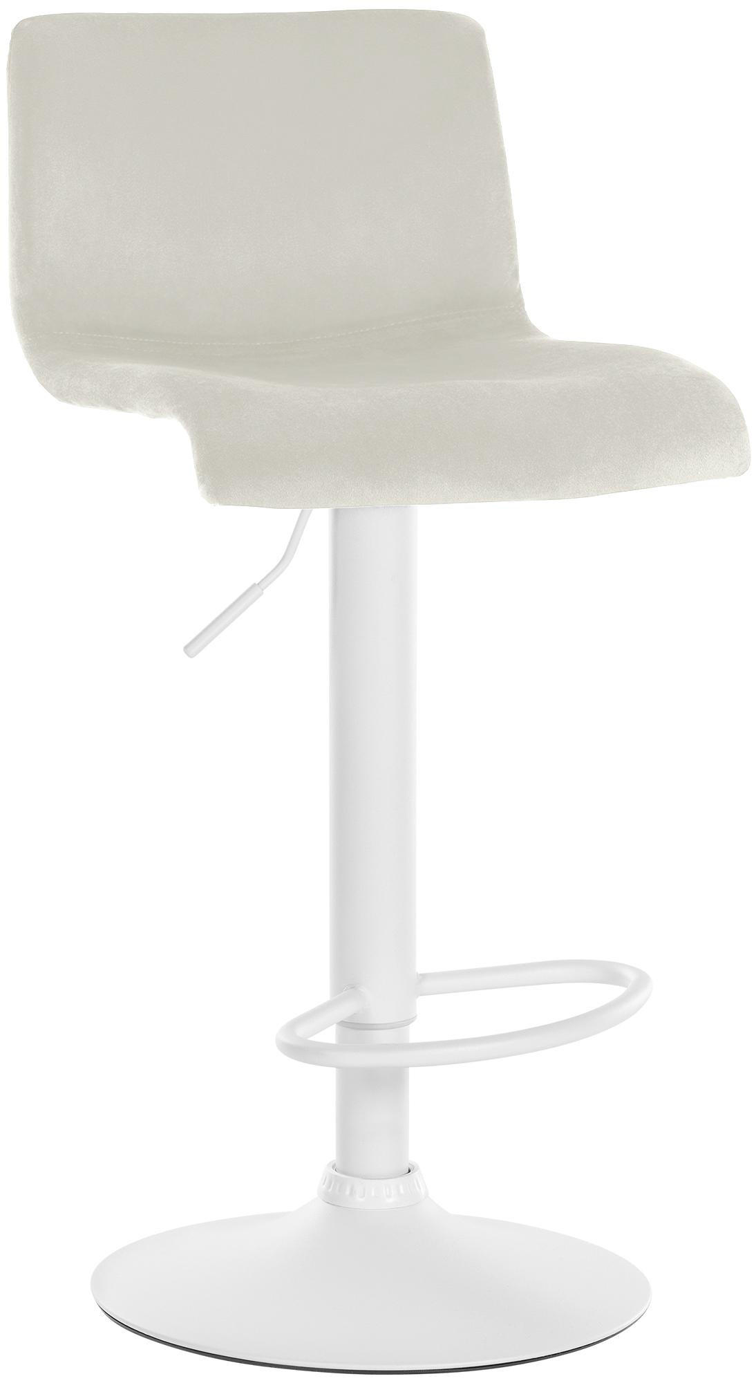 BARHOCKER Samt Creme - Creme, Textil (39/83/36cm) - CLP