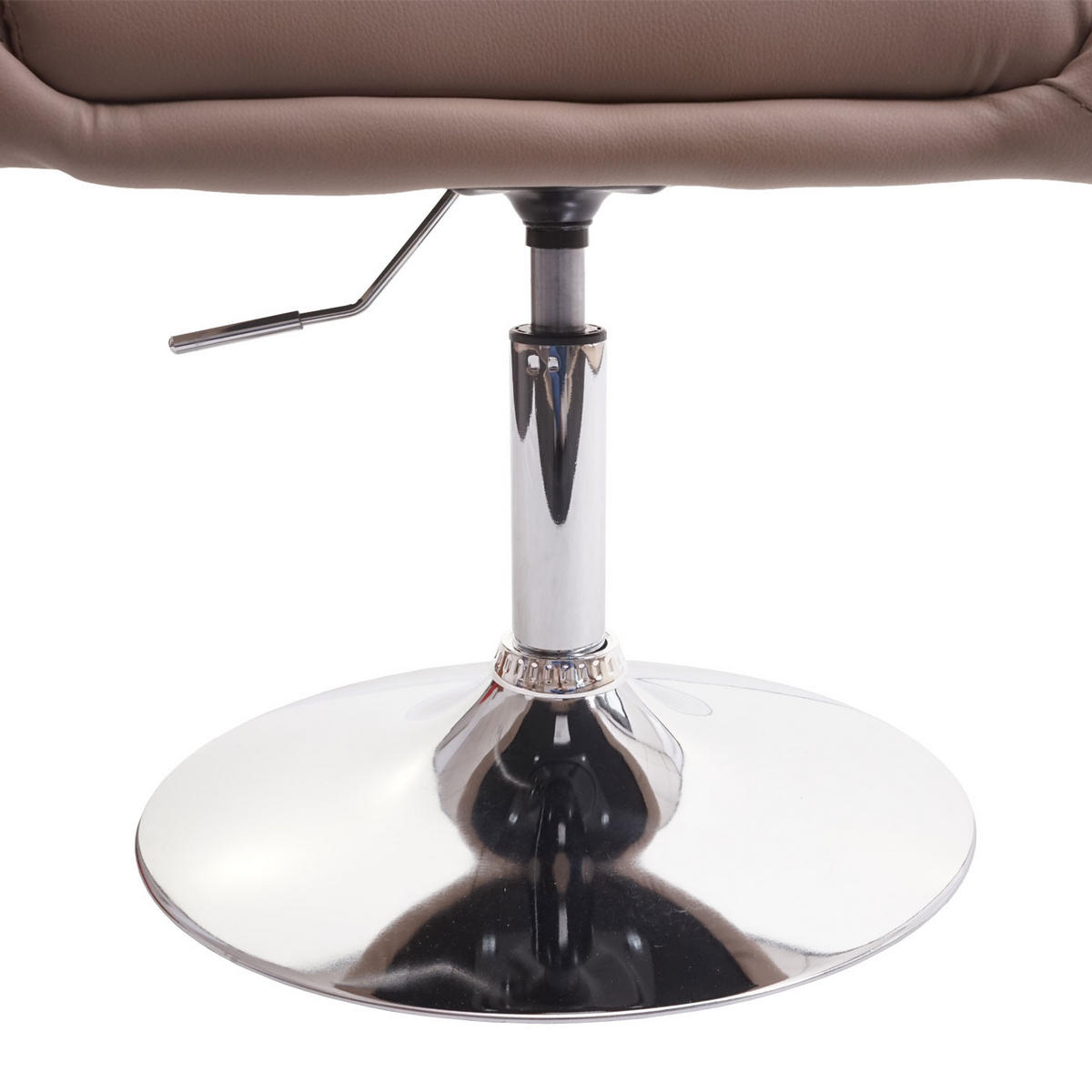 ESSZIMMERSTUHL gepolstert 90x59x60cm Sitzhöhe 45cm drehbar höhenverstellbar Kunstleder TaupeLoungesessel - Beige, Kunststoff (59/90/60cm) - CHEFGASTRO